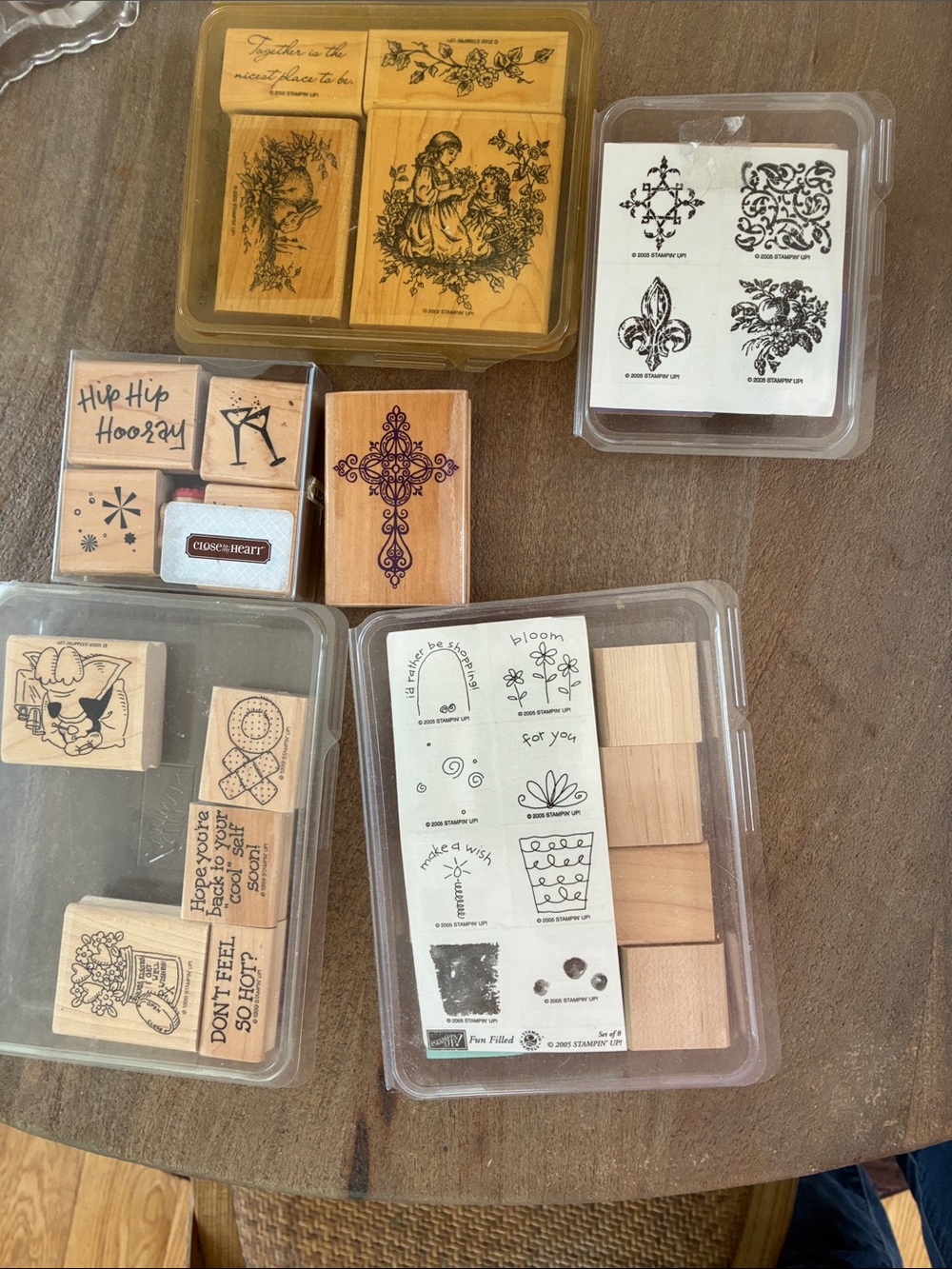 Stamping Assorted Wood Rubber Stamps - Floral, Sentiments & Decorative Motifs nw